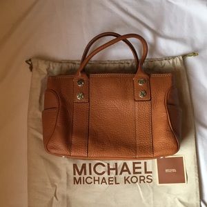 Michael Kors Tan Pebble Leather Satchel